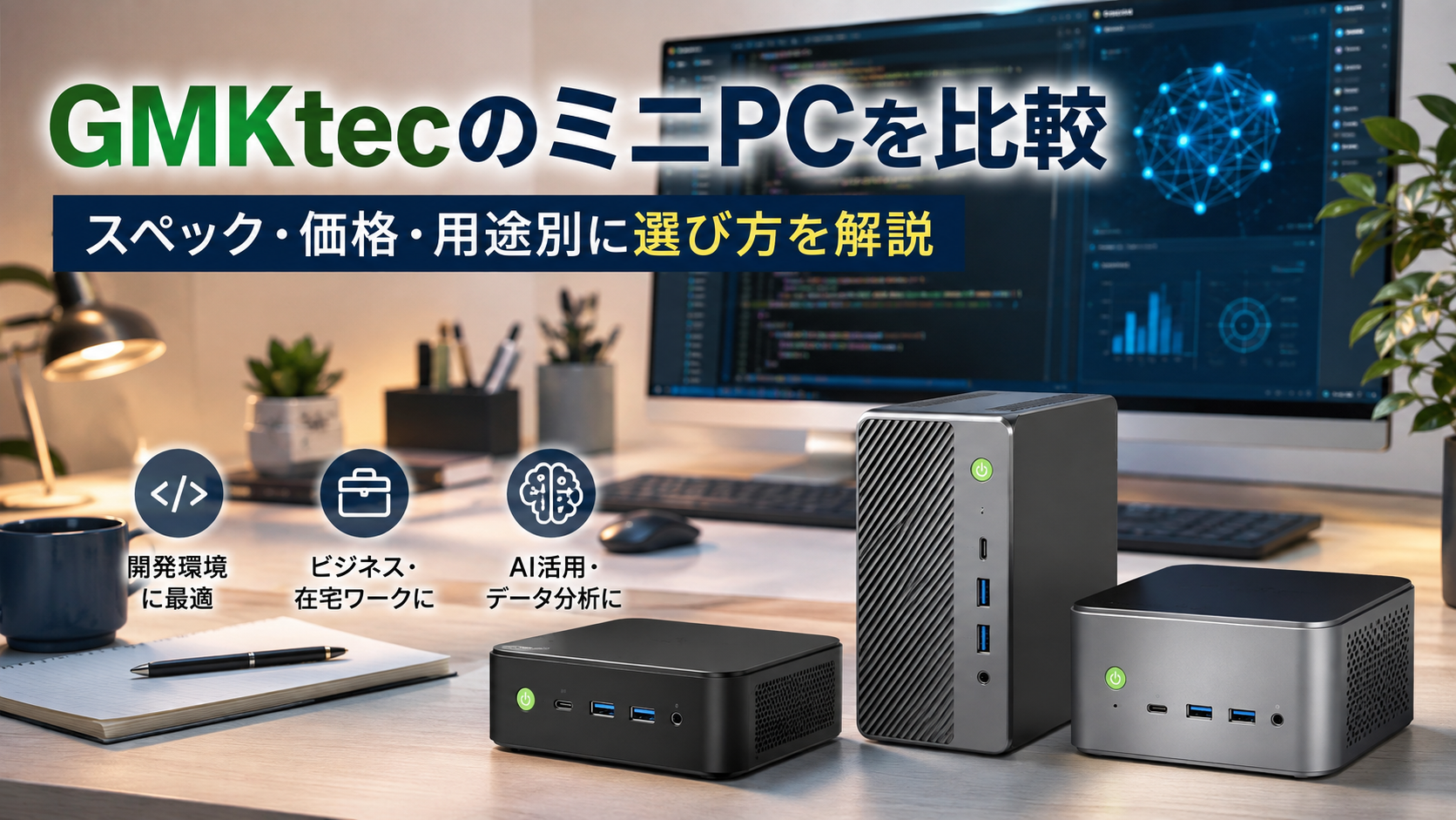 GMKtecのミニPCを比較｜スペック・価格・用途別に選び方を解説