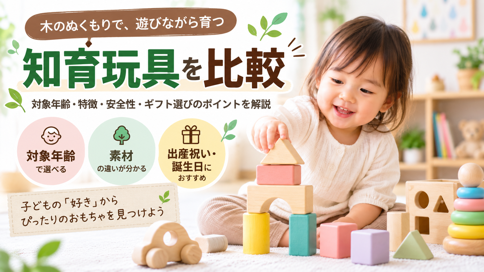 GENI(ジェニ)と他社の知育玩具を比較|木のおもちゃ・対象年齢・選び方をチェック